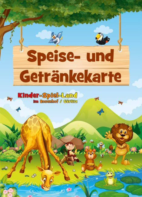 Speise- und Getränkekarte